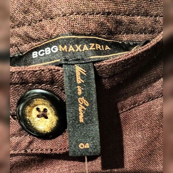 bcbgmaxazria wide linen pants - Picture 5 of 6